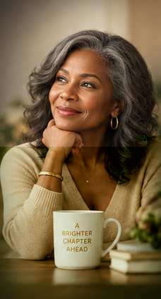 Mature woman reflecting on her next chapter